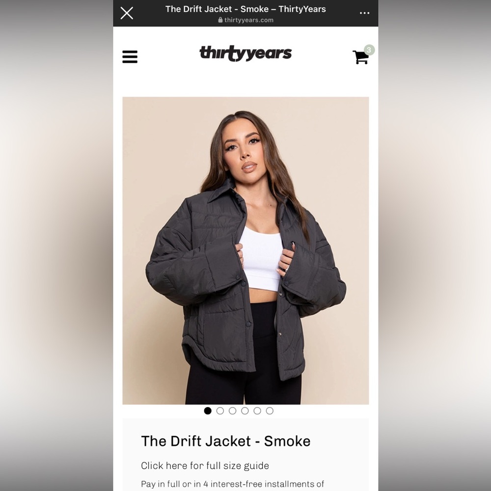Thirtyyears The Drift Jacket - Smoke